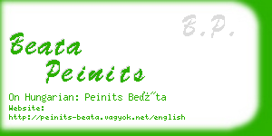 beata peinits business card